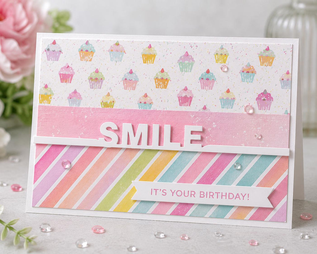 Word Strip Metal Cutting Dies, Hello Smile Thank You Set