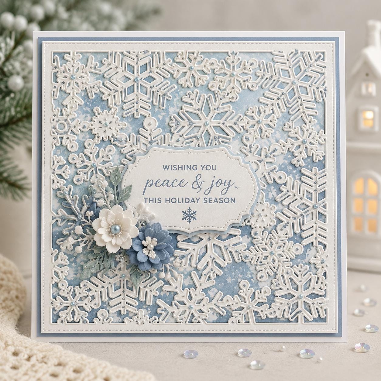 Snowflake Metal Cutting Die, Carbon Steel Stencil for Scrapbooking