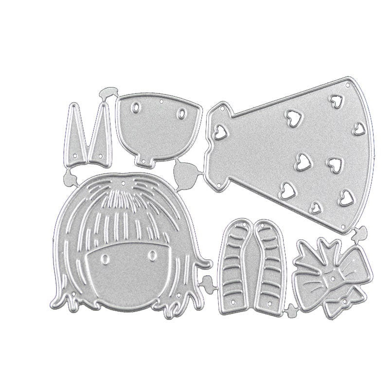 Girl Silhouette Metal Cutting Die for Cards and Scrapbooking