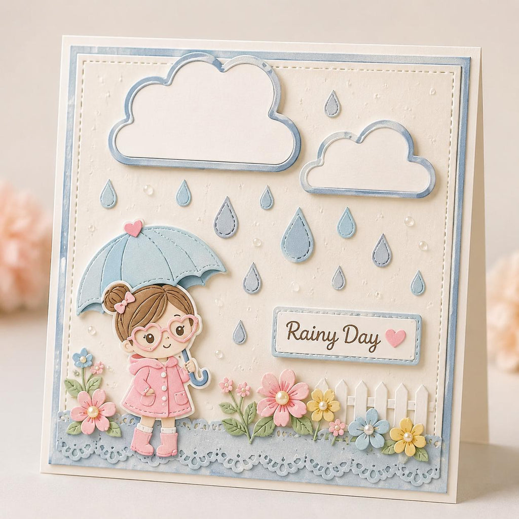 Cloud and Raindrop Metal Cutting Dies for Paper Crafts