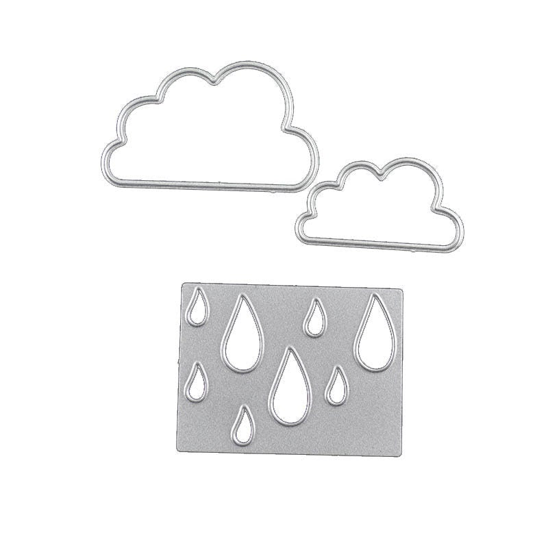 Cloud and Raindrop Metal Cutting Dies for Paper Crafts