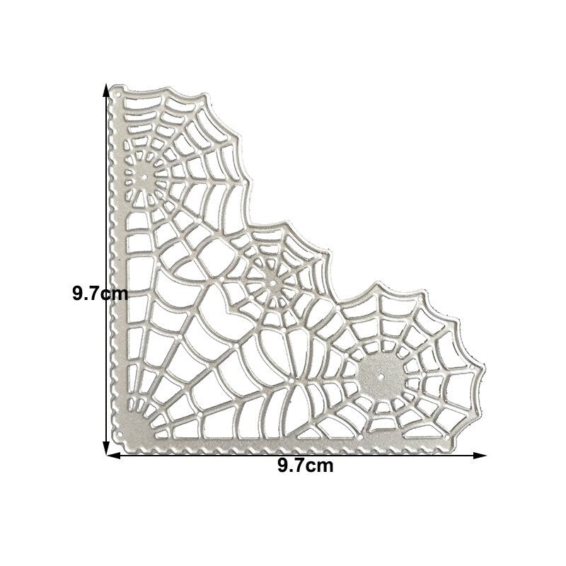 Halloween Spider Web Corner Die Cut, DIY Scrapbooking