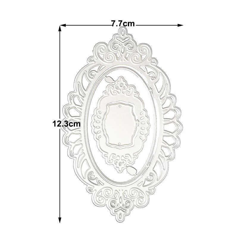 Mirror Frame Die Cut, Carbon Steel Stencil for Card Making