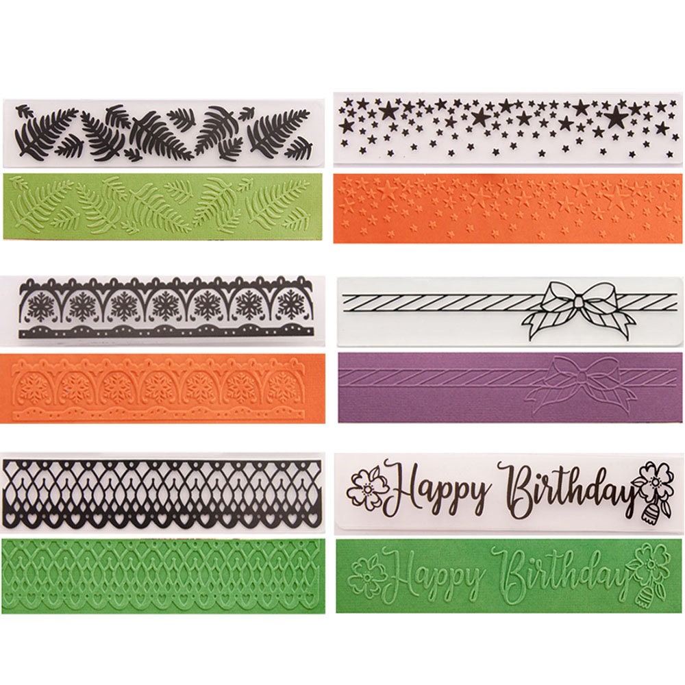 Strip embossing folder for card making stationary paper crafts stencil cutting die background