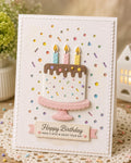 Confetti Background and Wave Frame Metal Cutting Die