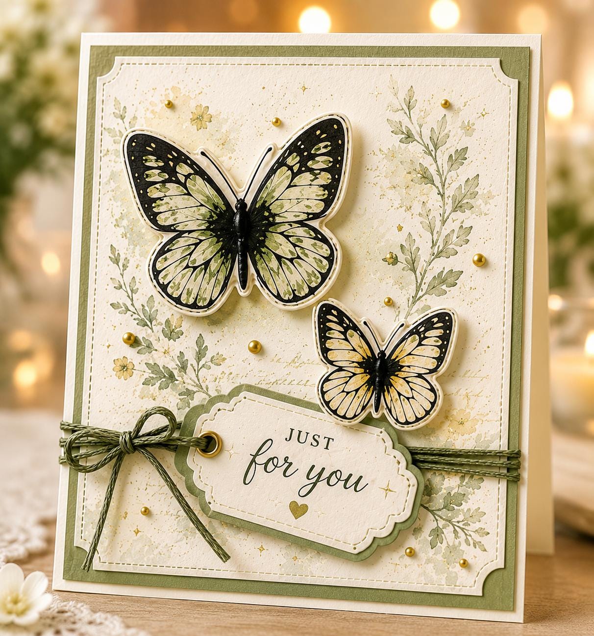 Butterfly Clear Stamp and Cutting Die Set for Cards