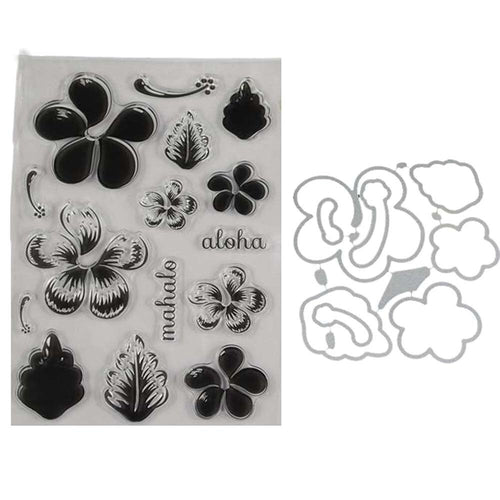 Aloha Floral Clear Stamp and Die Set, Card Making
