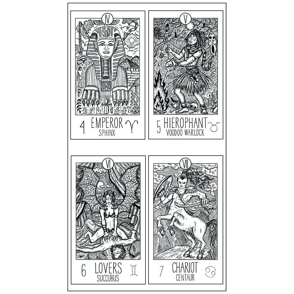 Fantasy Tarot Major Arcana Clear Silicone Stamp for Scrapbooking