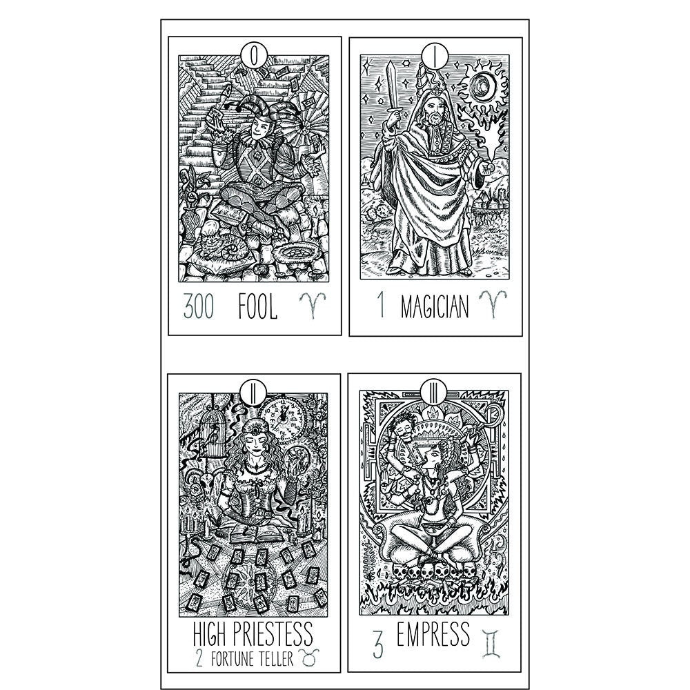 Fantasy Tarot Major Arcana Clear Silicone Stamp for Scrapbooking
