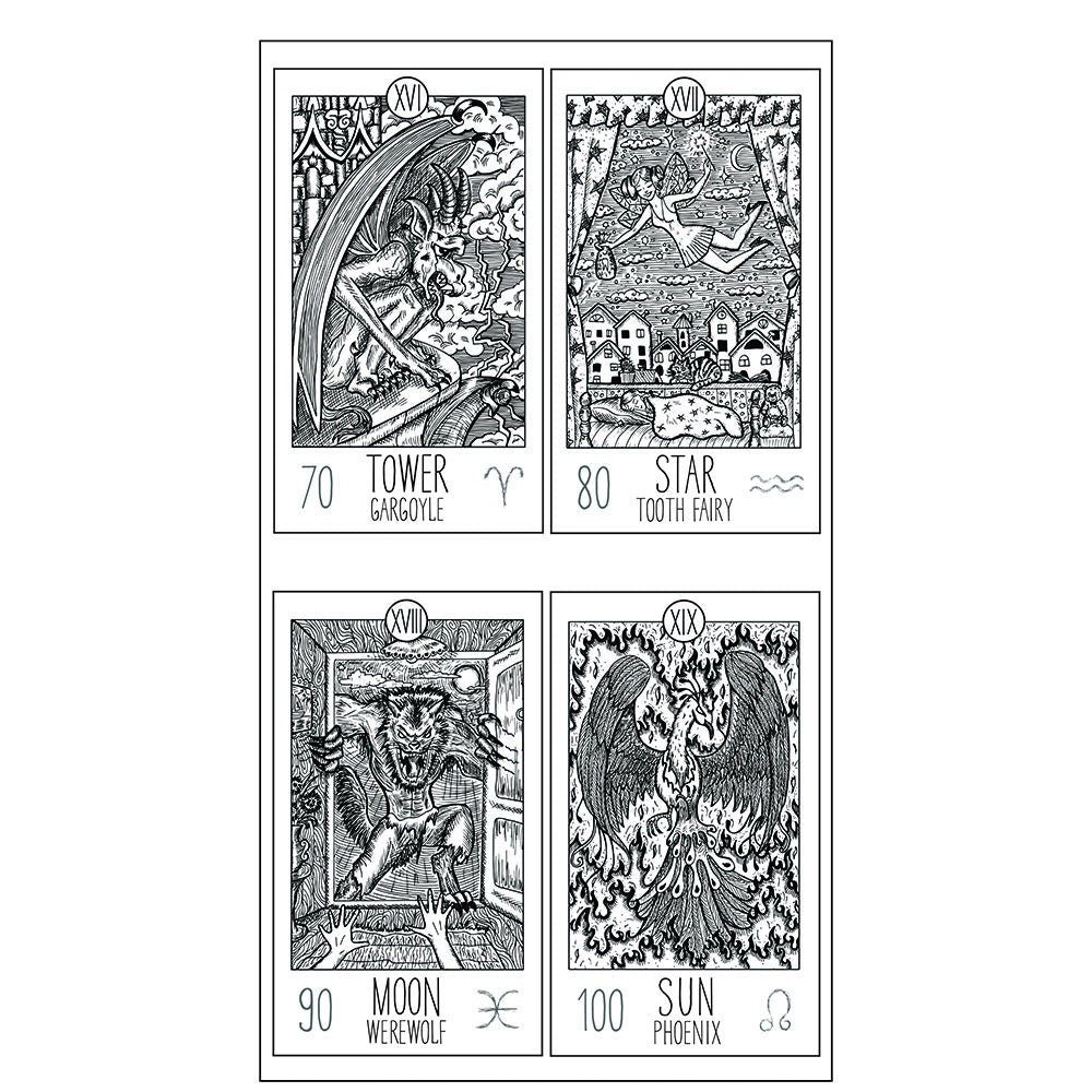 Fantasy Tarot Major Arcana Clear Silicone Stamp for Scrapbooking