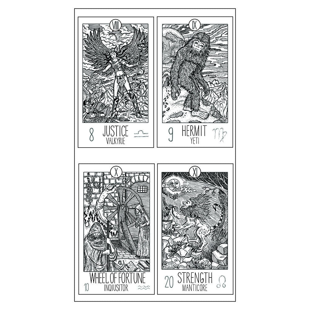 Fantasy Tarot Major Arcana Clear Silicone Stamp for Scrapbooking