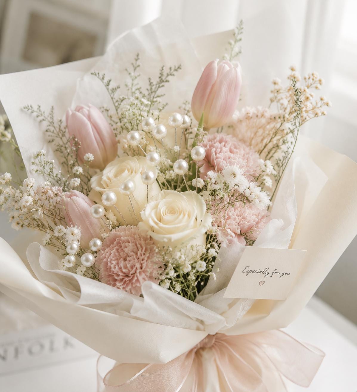 Pearl Corsage Pins, Twist Wire Floral Bouquet Picks (100pcs/pack, 2.75 inches )