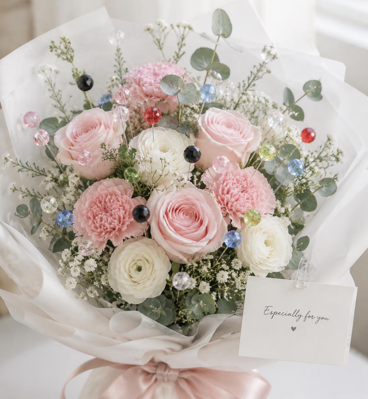 Pearl Corsage Pins, Twist Wire Floral Bouquet Picks (100pcs/pack, 2.75 inches )