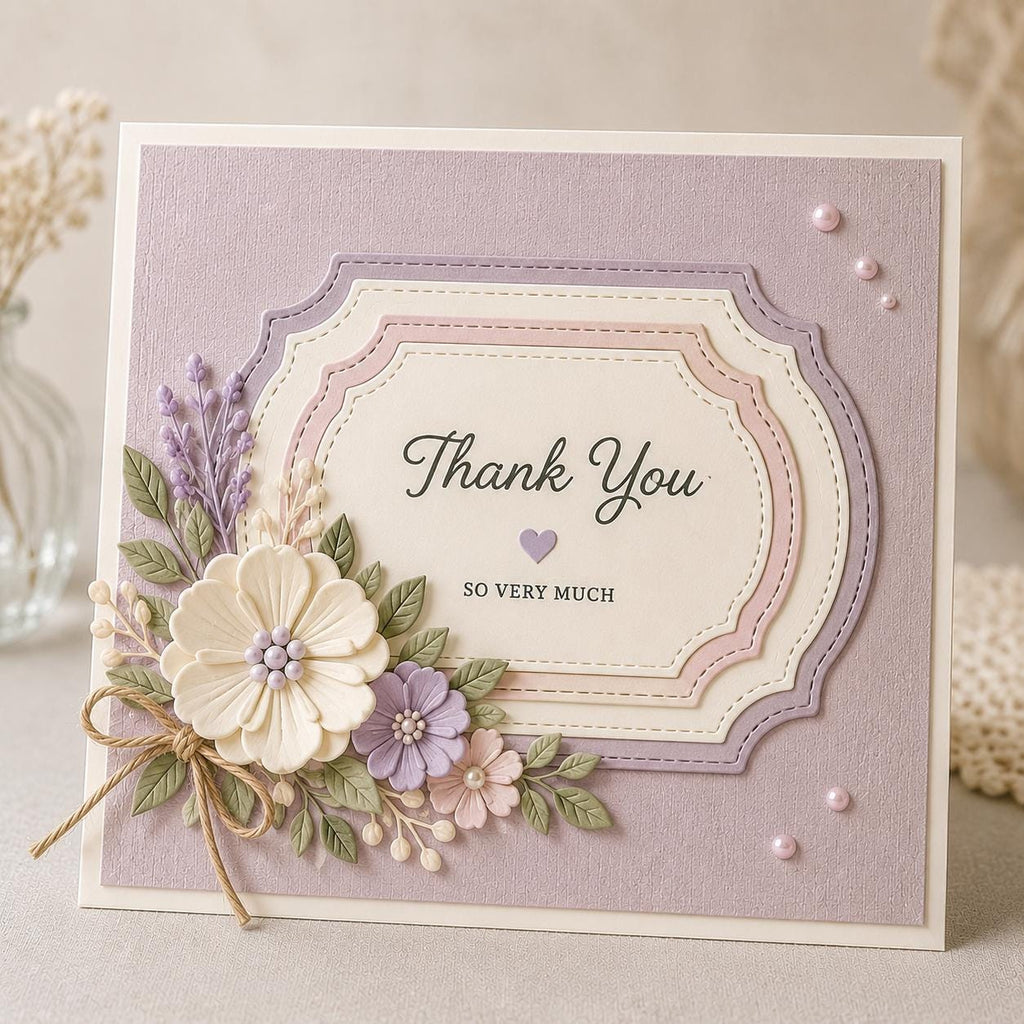 Stitched Frames Metal Cutting Dies: Scrapbooking Card Stencils
