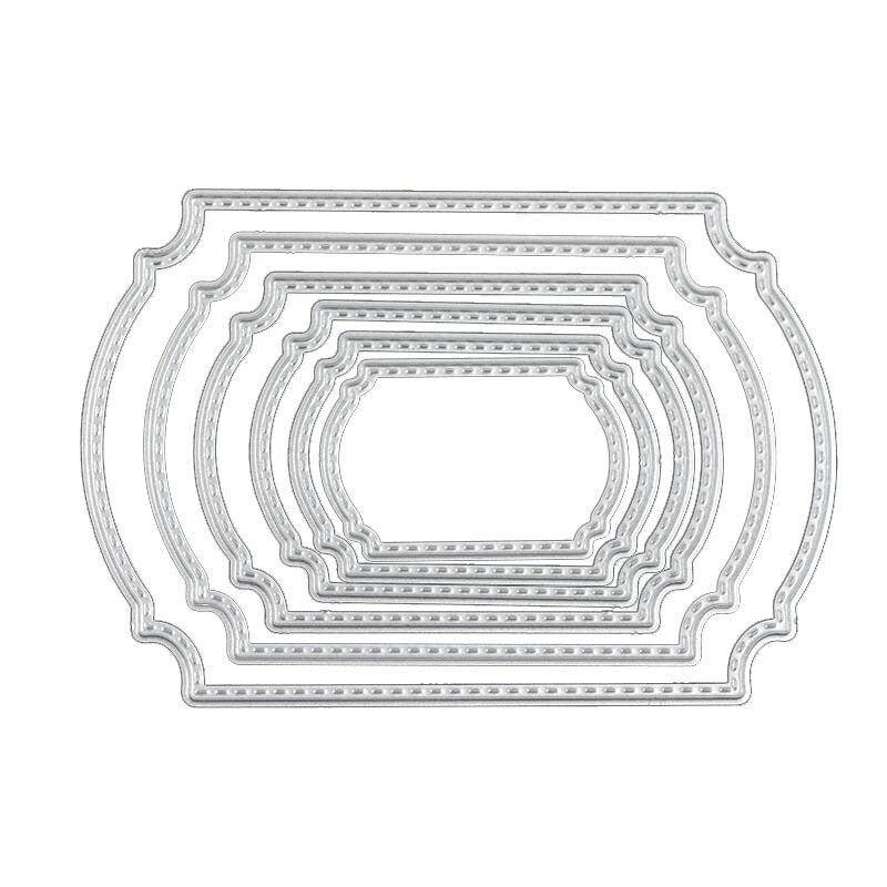 Stitched Frames Metal Cutting Dies: Scrapbooking Card Stencils
