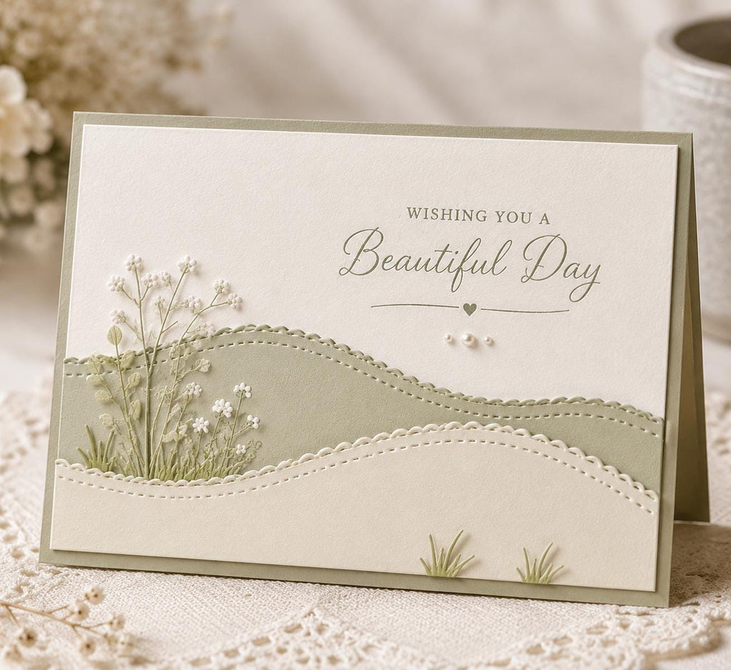 Stitched Border Metal Cutting Dies for Cards and Scrapbooks