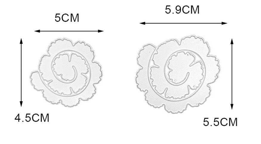 Flower Metal Cutting Dies, Floral Stencil Set for Scrapbook Cards