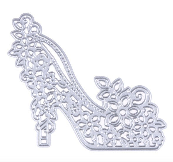 High Heel Metal Cutting Die, Floral Stencil for Scrapbooking