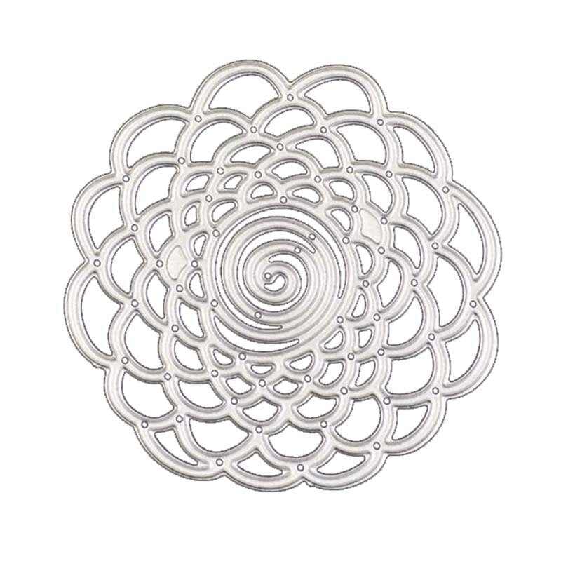 Mesh Flower Metal Cutting Die, Floral Stencil for Scrapbook Cards