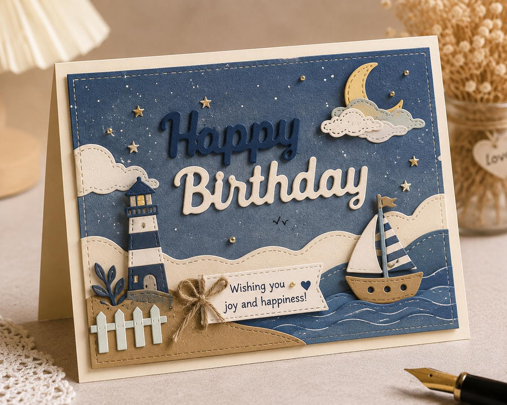 Happy Birthday Metal Cutting Die for Handmade Cards