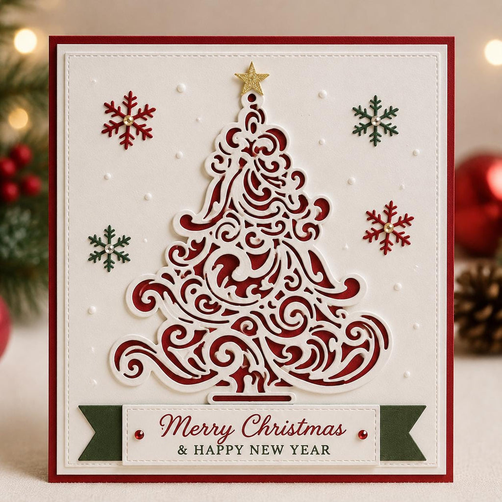 Christmas Tree Metal Cutting Die, DIY Scrapbooking Stencil
