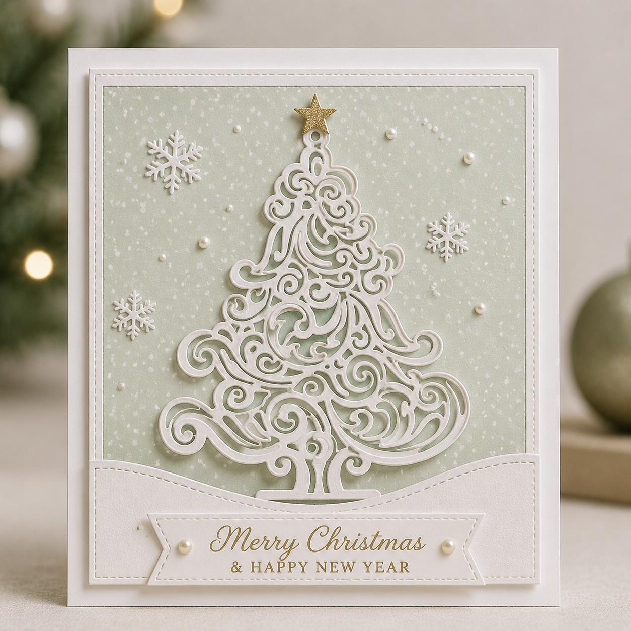 Christmas Tree Metal Cutting Die, DIY Scrapbooking Stencil