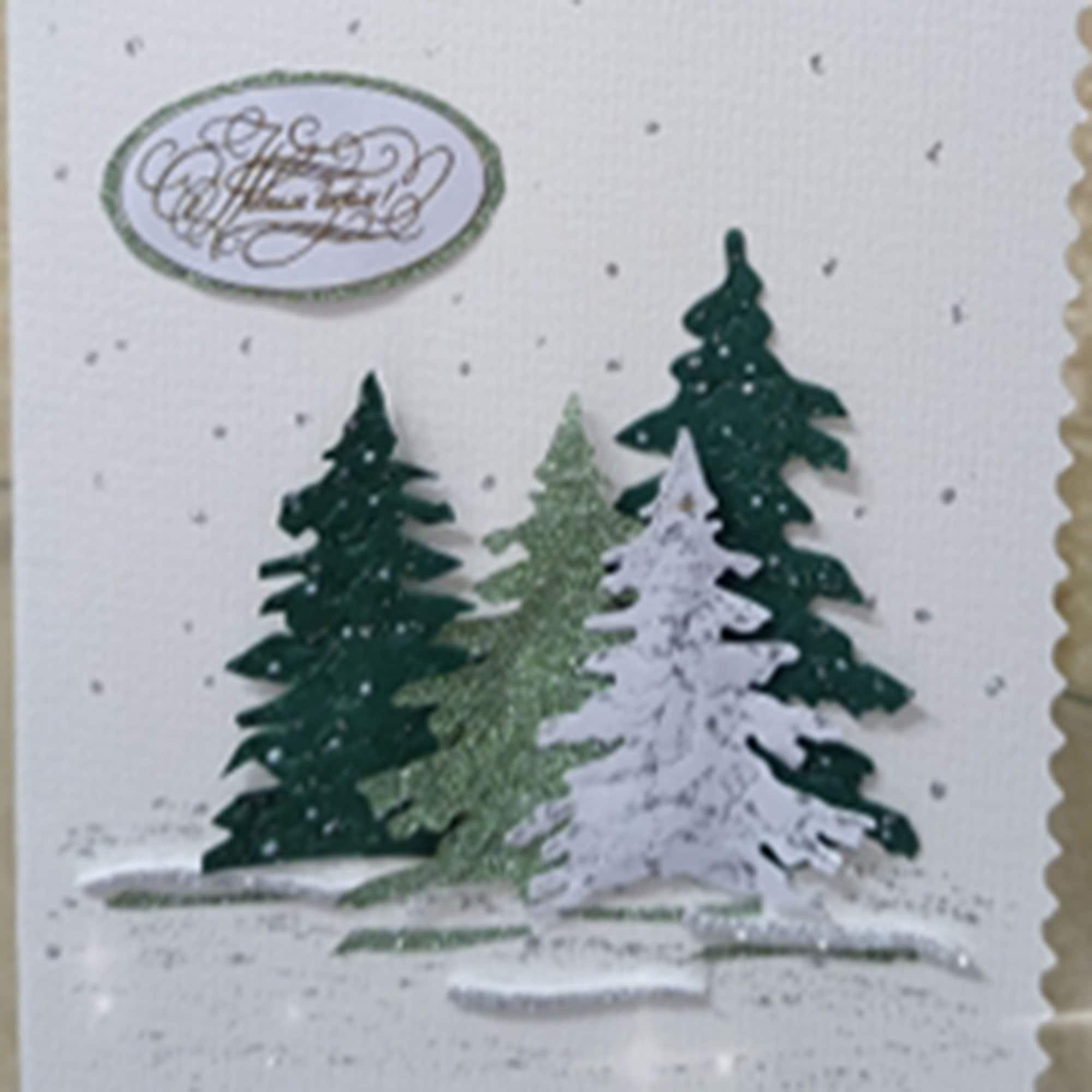 3 Christmas Tree Metal Cutting Dies for Holiday Cards
