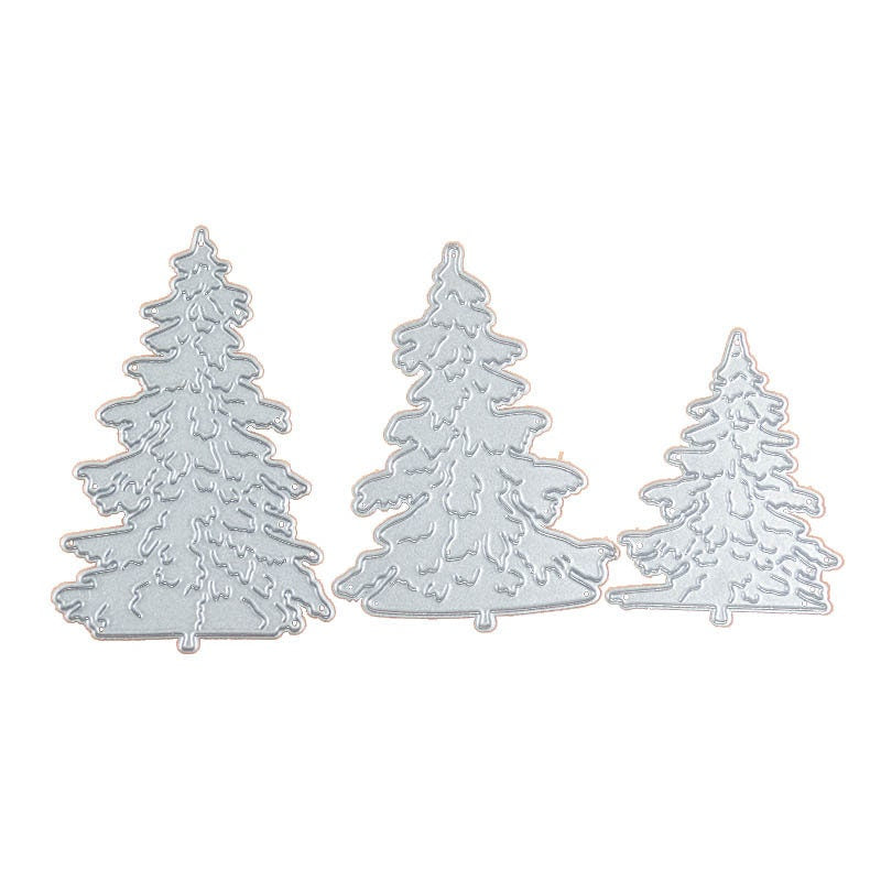 3 Christmas Tree Metal Cutting Dies for Holiday Cards