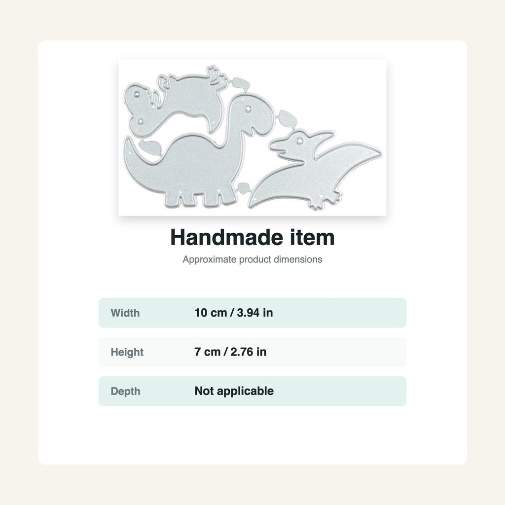 Dinosaur Metal Cutting Die Set for Cards and Crafts