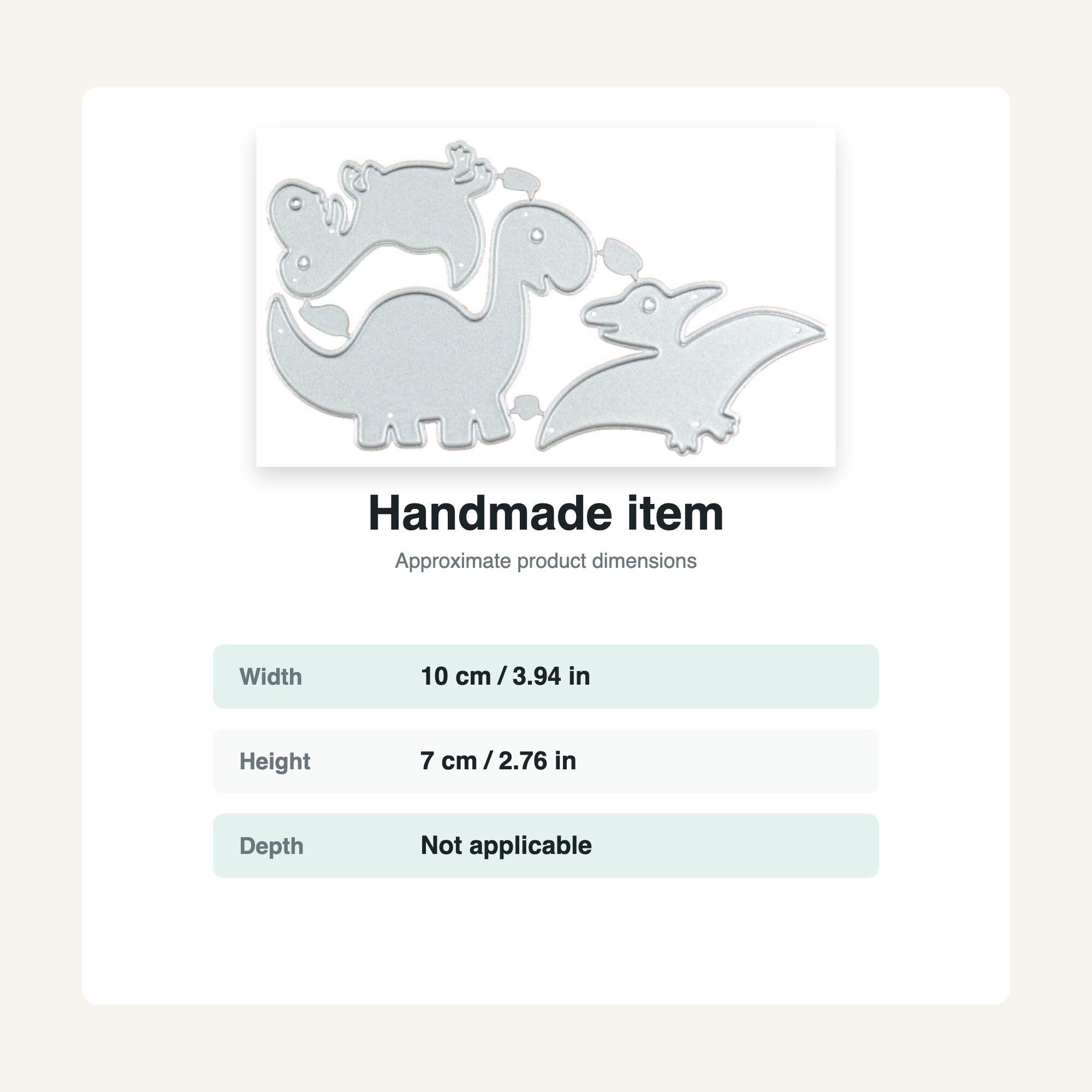 Dinosaur Metal Cutting Die Set for Cards and Crafts