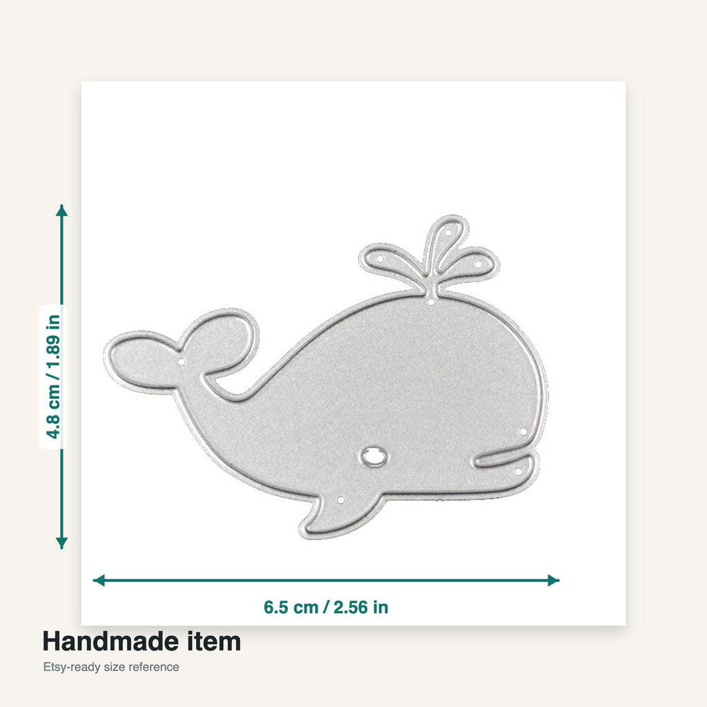 Whale Metal Cutting Die for Nautical Cards and Crafts