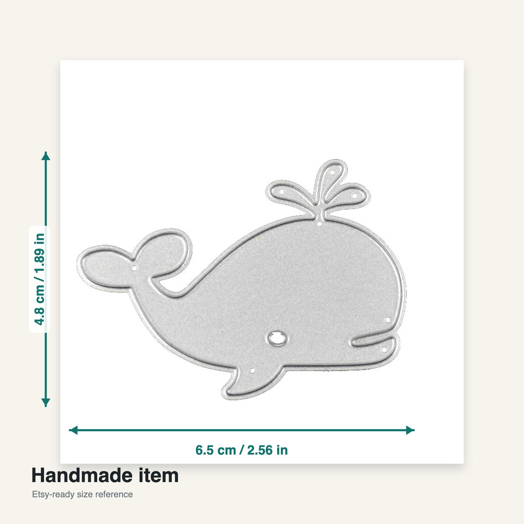 Whale Metal Cutting Die for Nautical Cards and Crafts