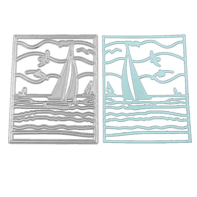 Sailing Boat Metal Cutting Die for Nautical Cards