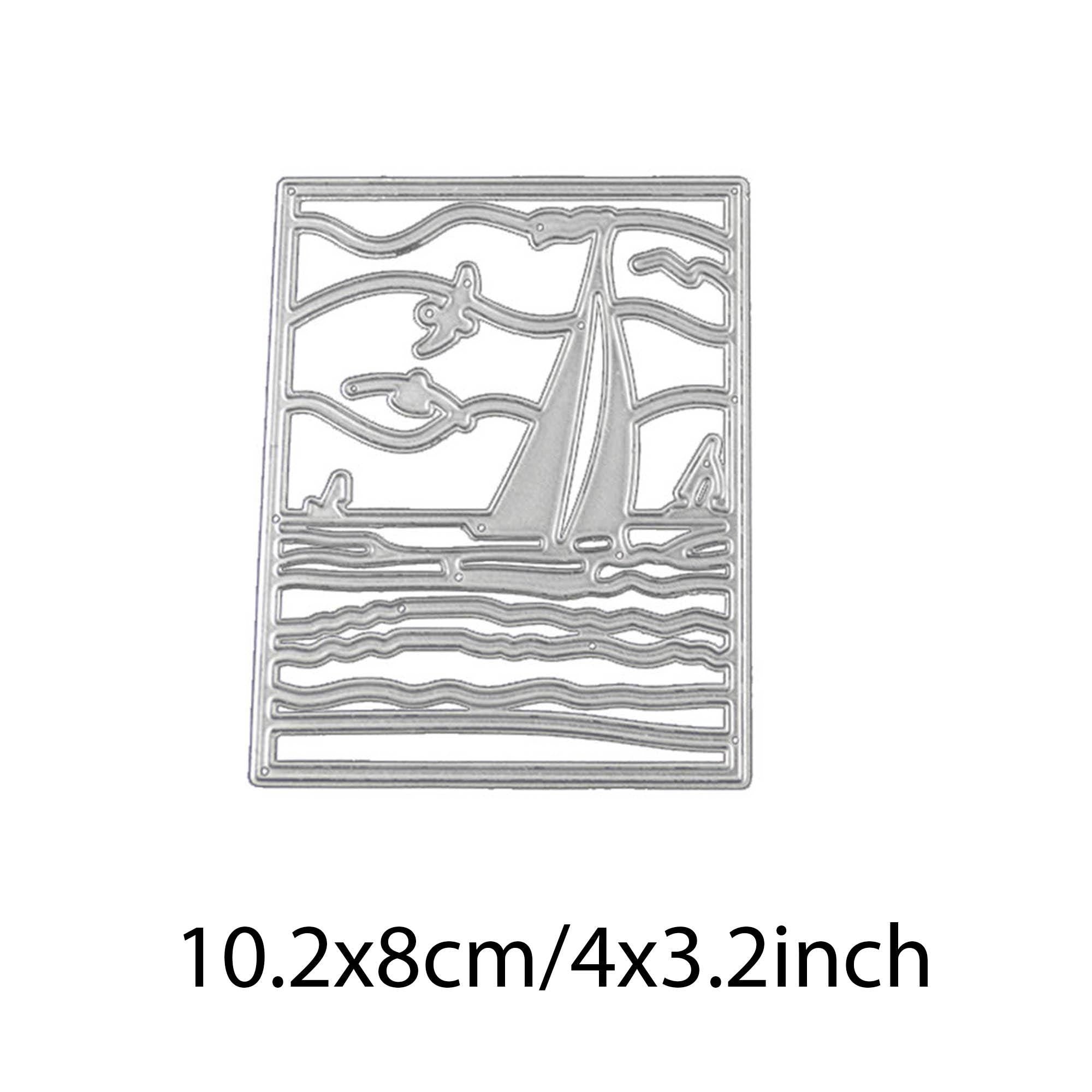 Sailing Boat Metal Cutting Die for Nautical Cards