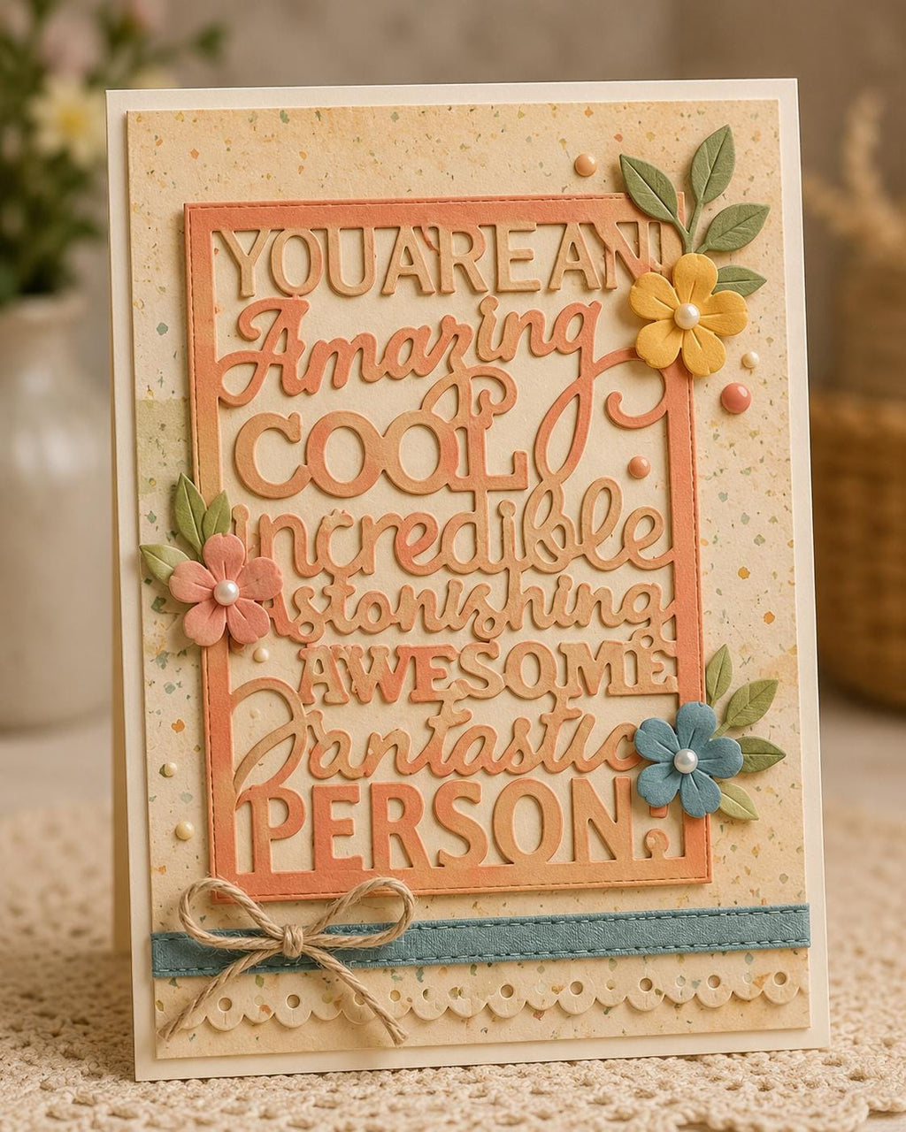 Inspirational Words Metal Cutting Die for Handmade Cards