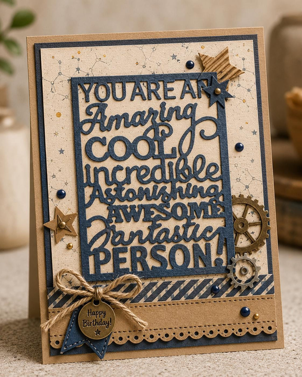 Inspirational Words Metal Cutting Die for Handmade Cards
