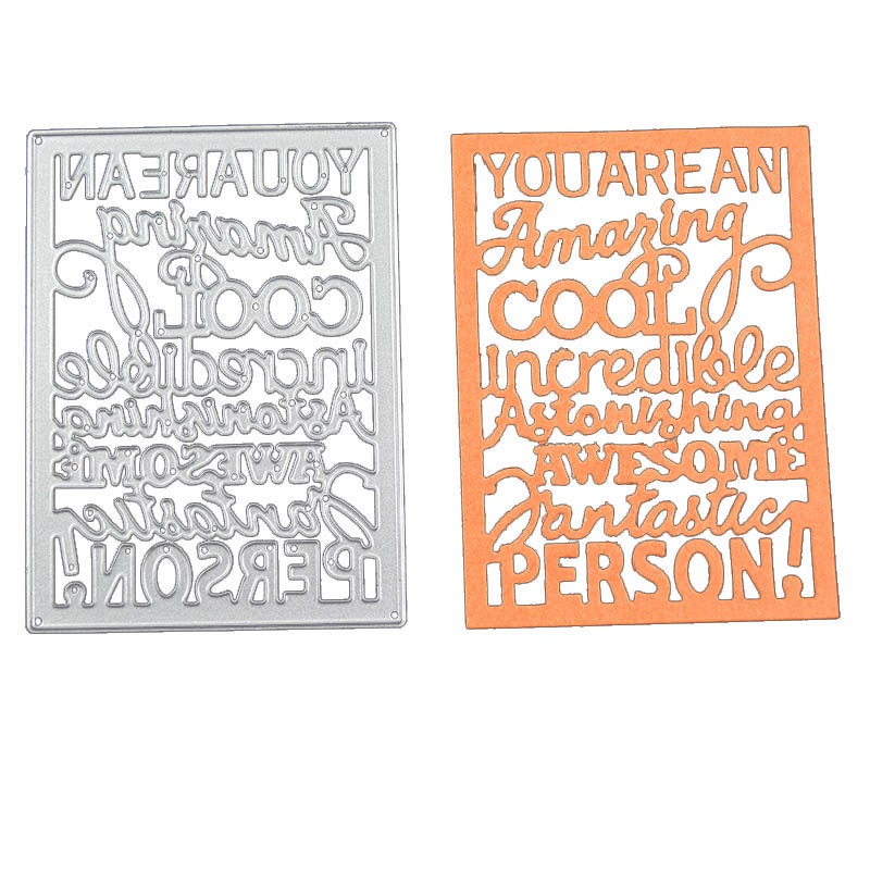 Inspirational Words Metal Cutting Die for Handmade Cards