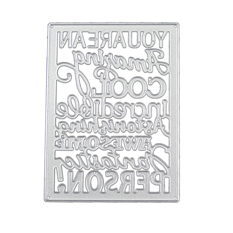 Inspirational Words Metal Cutting Die for Handmade Cards
