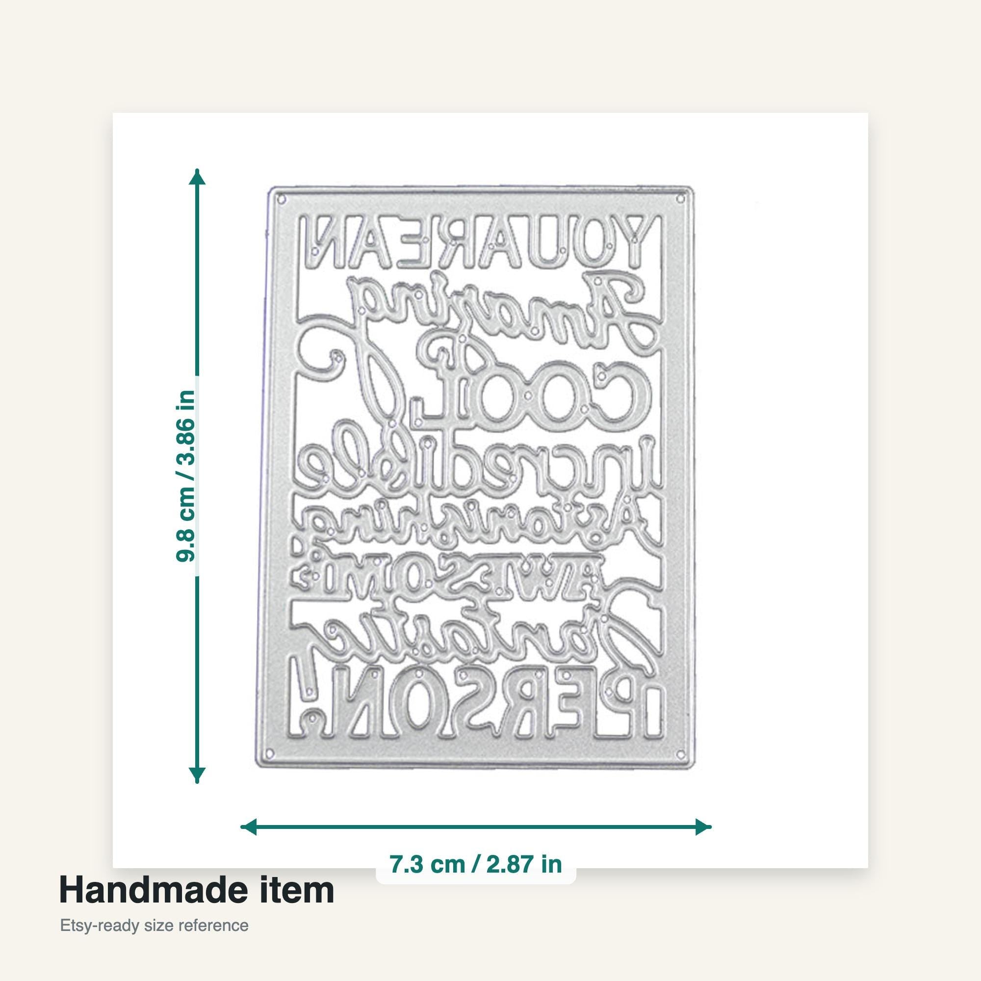 Inspirational Words Metal Cutting Die for Handmade Cards
