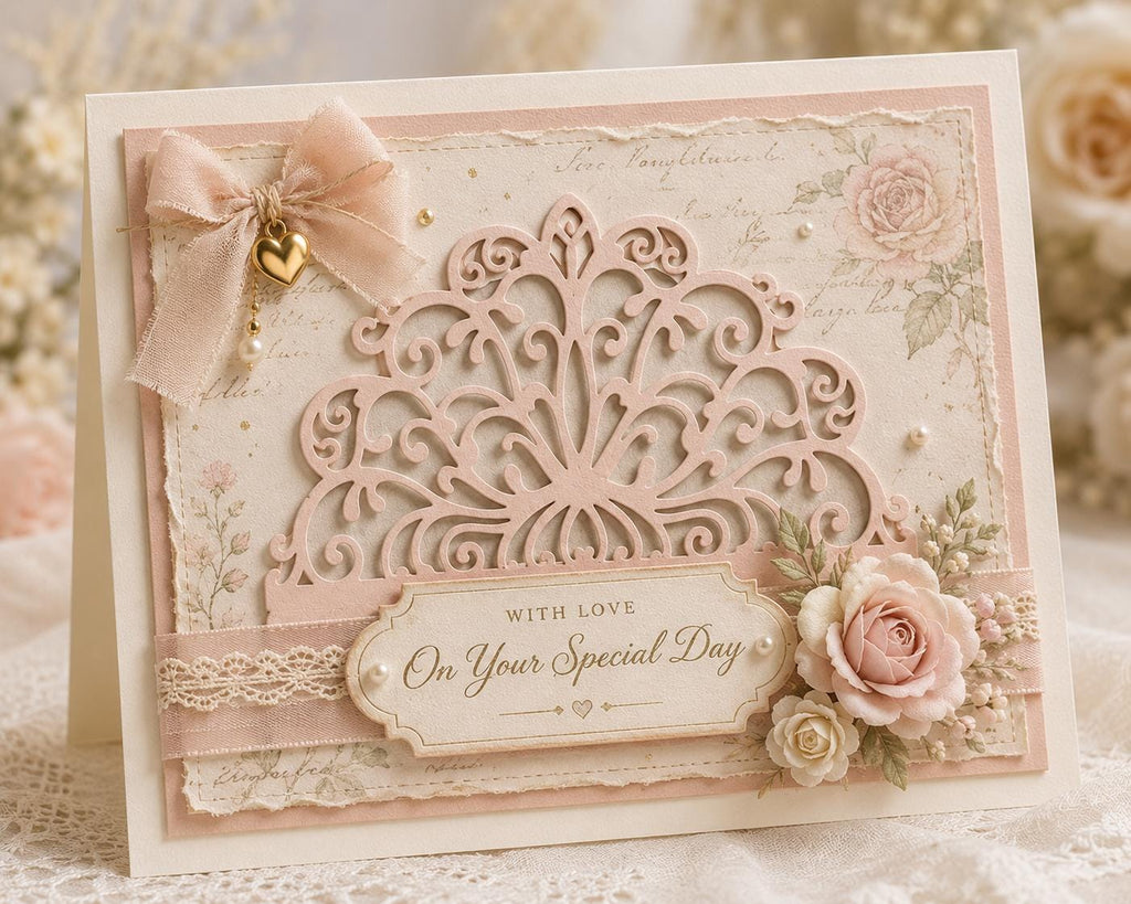 Flower Invitation Card Metal Cutting Die Stencil