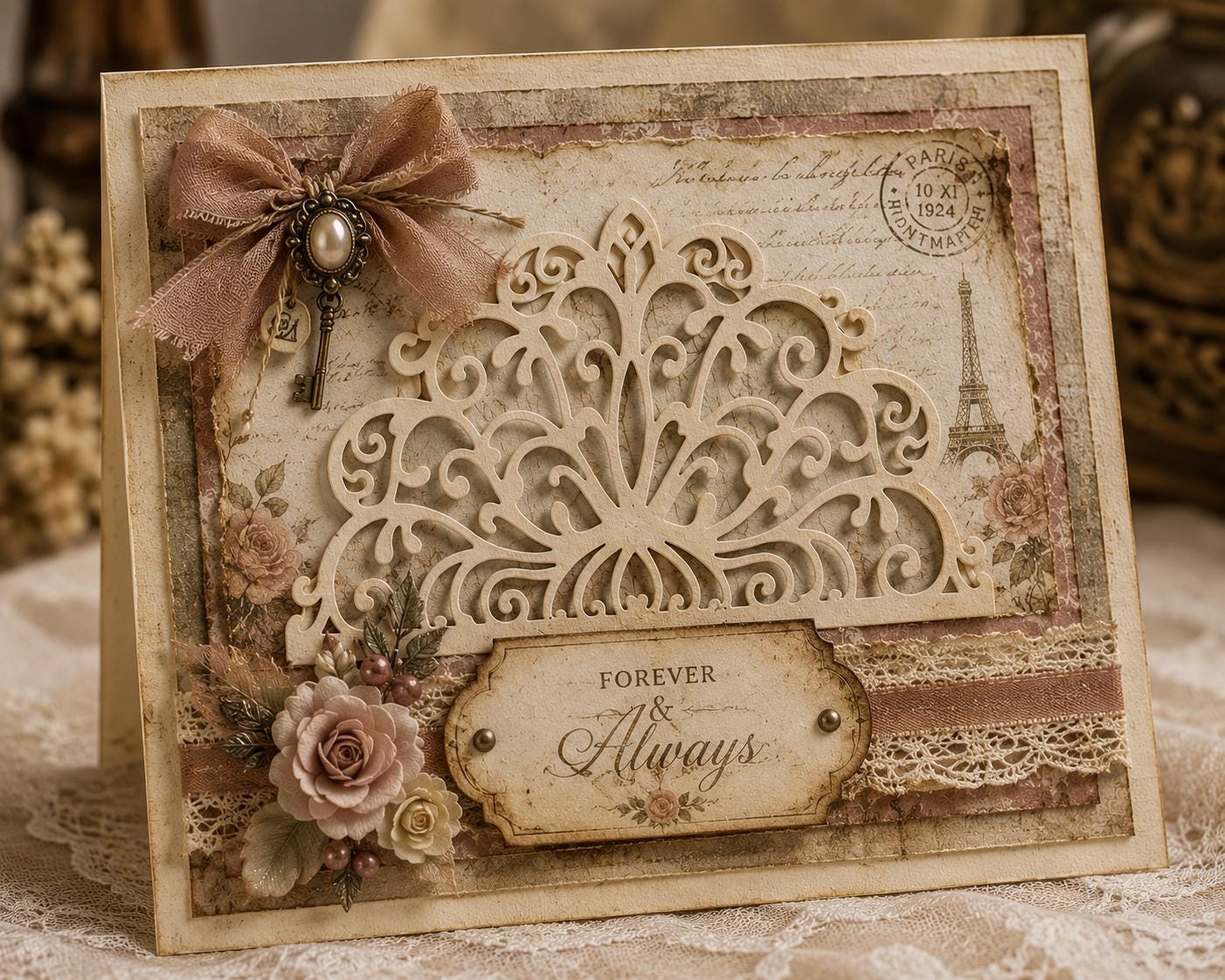 Flower Invitation Card Metal Cutting Die Stencil