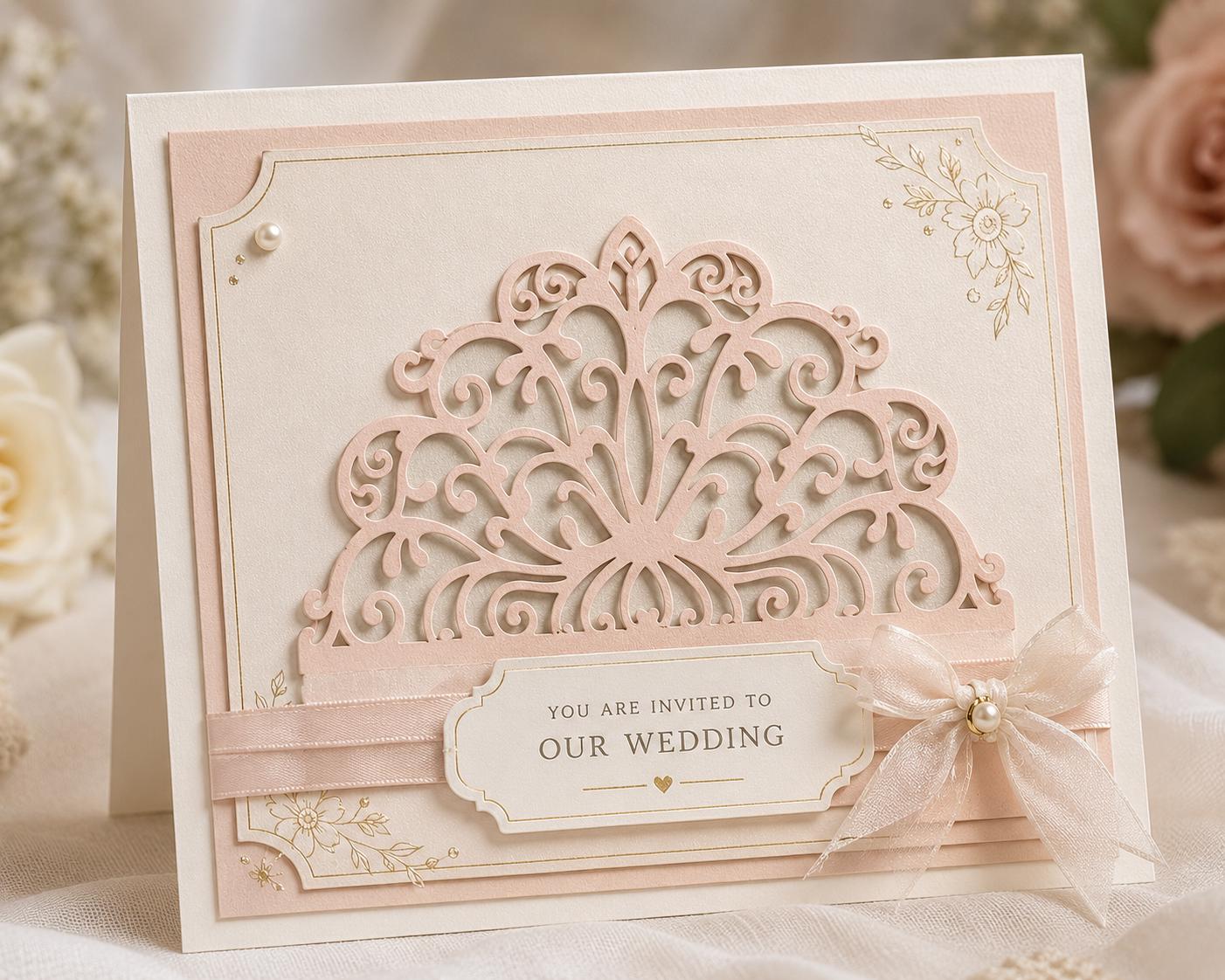 Flower Invitation Card Metal Cutting Die Stencil