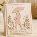 Girl with Umbrella Metal Cutting Die for Cards and Scrapbooks