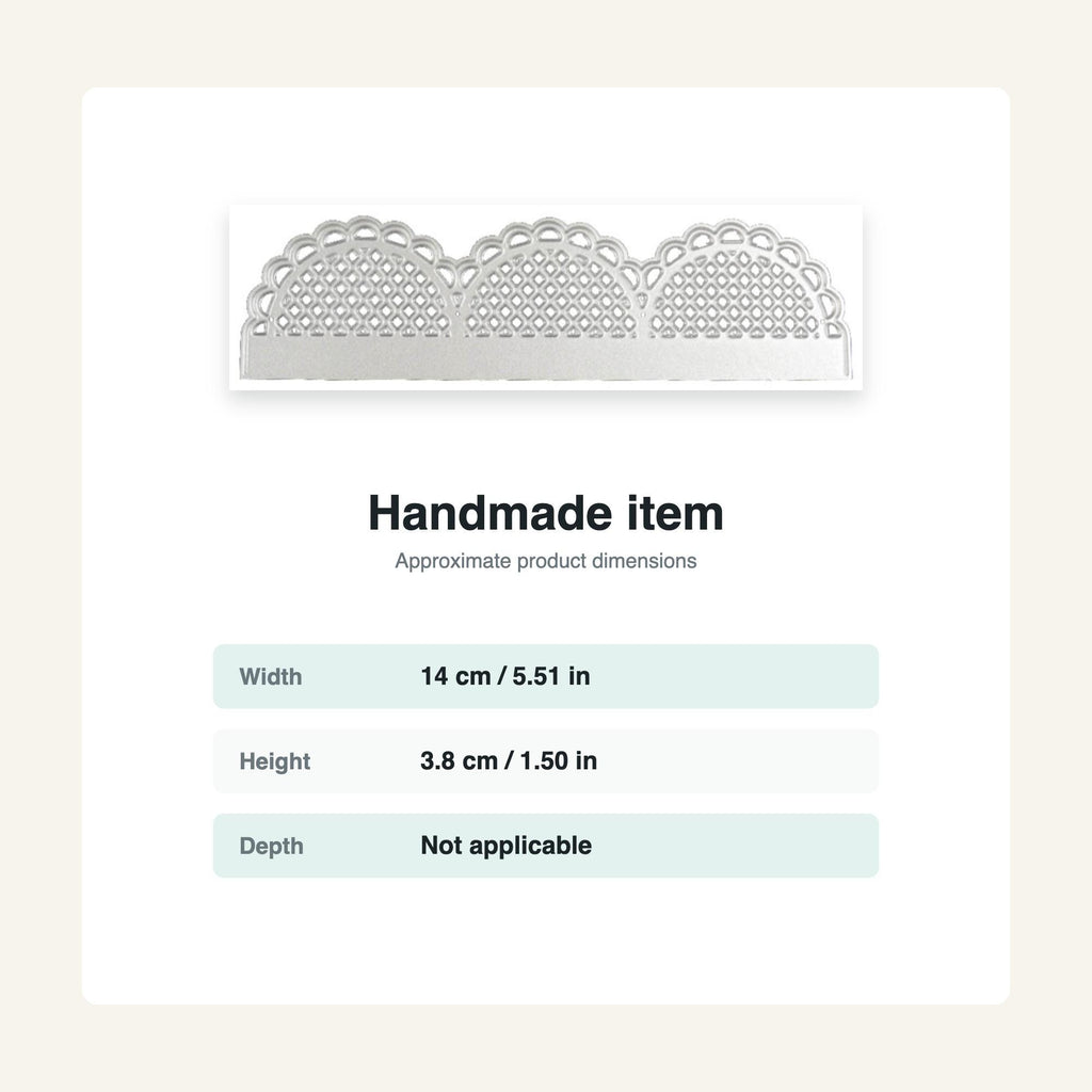 Wide Border Metal Cutting Die: Lace Card Making Template