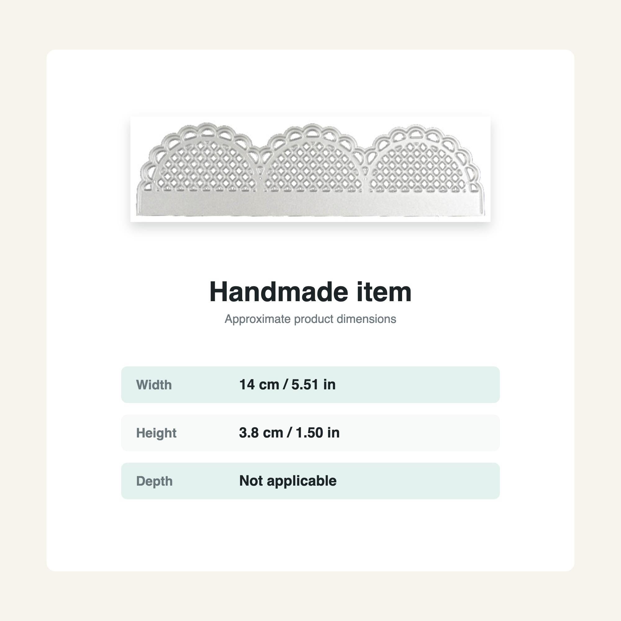 Wide Border Metal Cutting Die: Lace Card Making Template