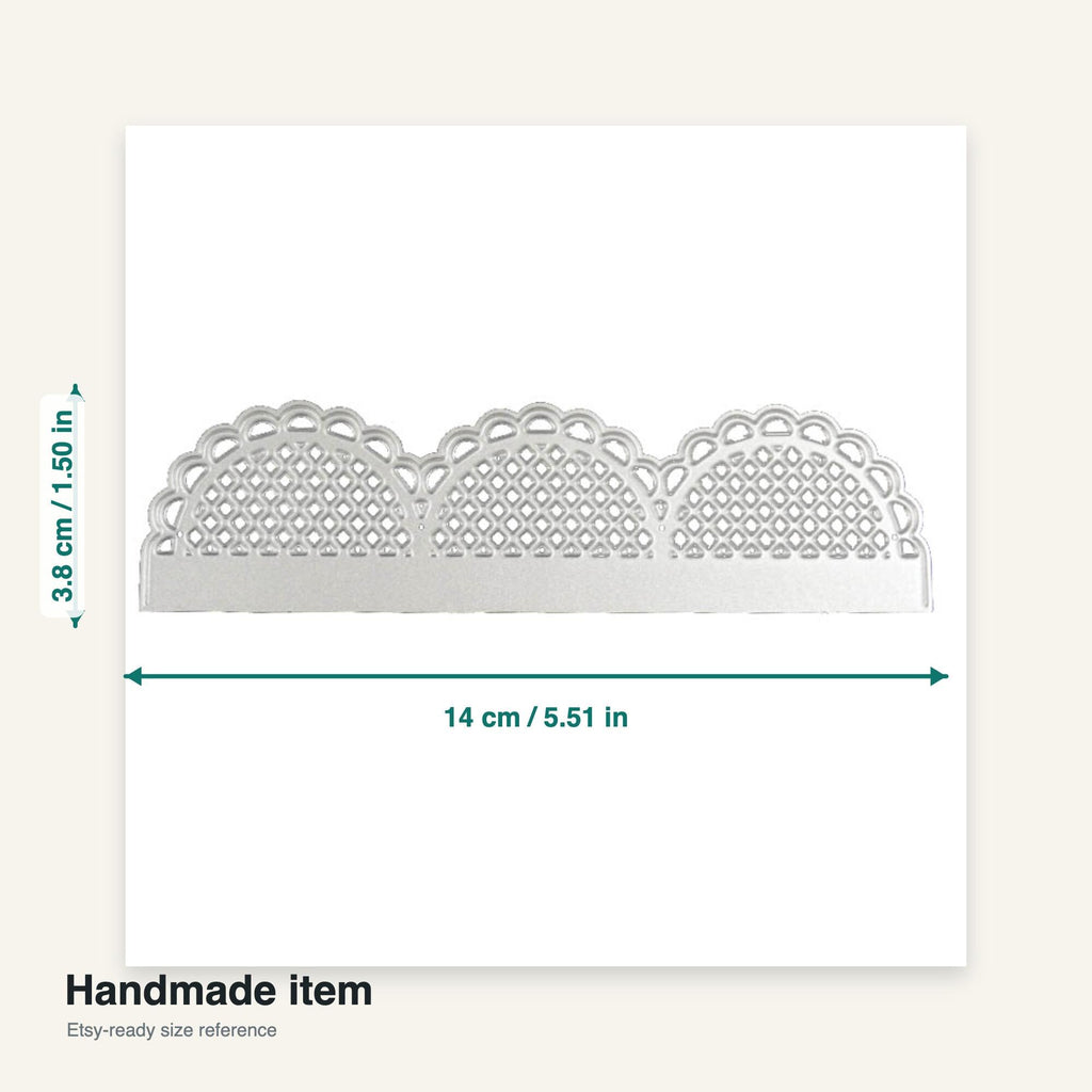 Wide Border Metal Cutting Die: Lace Card Making Template