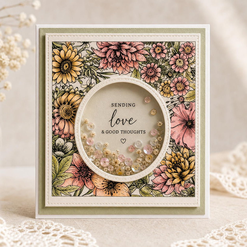 Seamless Flower Silicone Stamp for Scrapbooking & Card Making, 14x14cm Clear Craft Seal