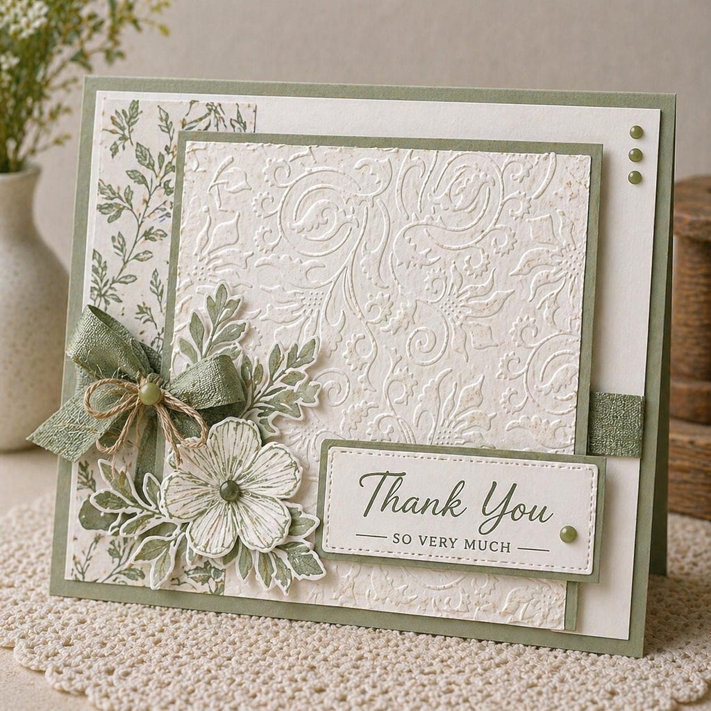 Flower Vine Embossing Folder for Card Making 100x148mm, Scrapbooking & Paper Crafts