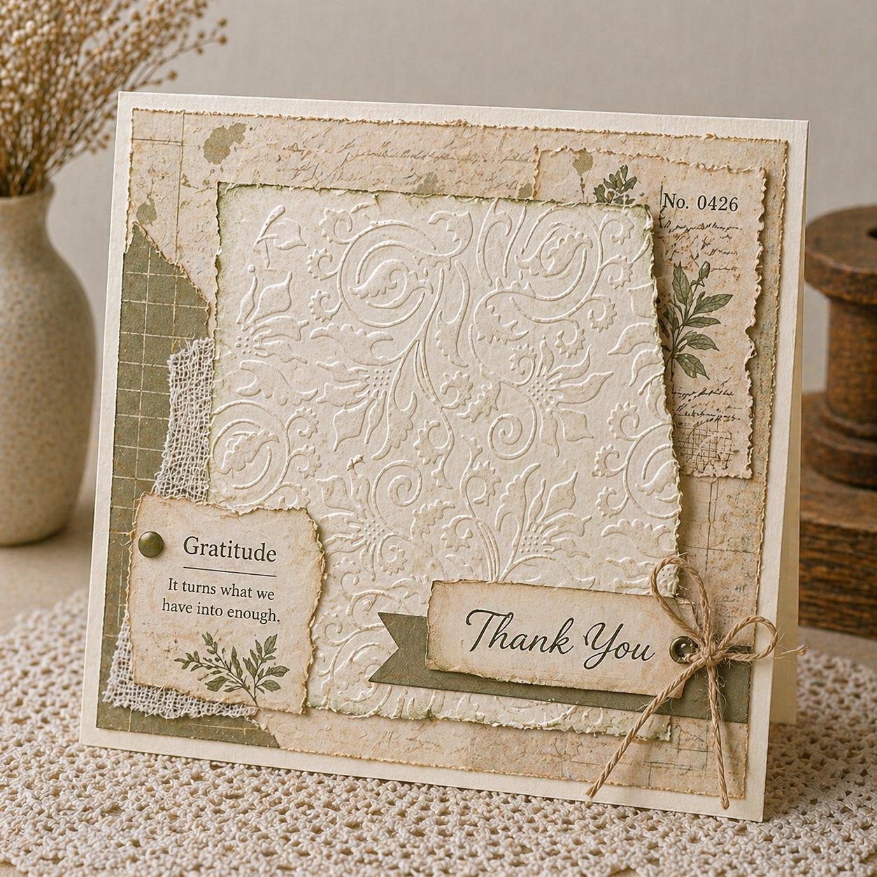 Flower Vine Embossing Folder for Card Making 100x148mm, Scrapbooking & Paper Crafts