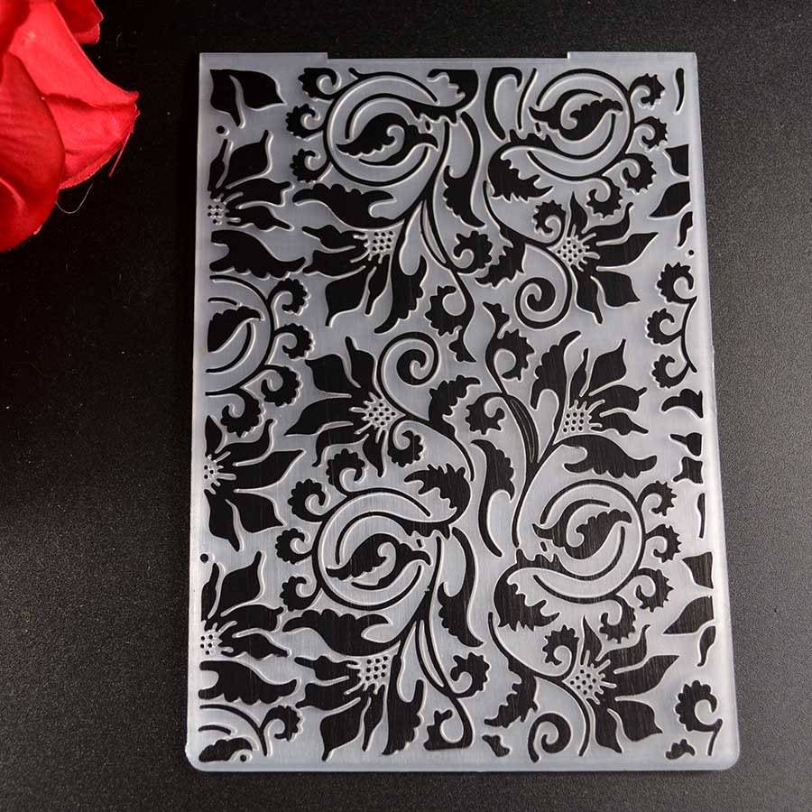 Flower Vine Embossing Folder for Card Making 100x148mm, Scrapbooking & Paper Crafts